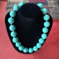 Nouveau collier tendance en perles de chewing-gum brillantes pour le printemps et l'été, collier statement, collier en perles acryliques de grande taille pour femmes, bijoux
