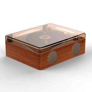 Factory Vintage Wood Grain BT <b>CD</b> <b>Player</b> Dual Speakers Home Party Portable Music System High Fidelity Audio <b>Player</b> for Gift - Product Image 2