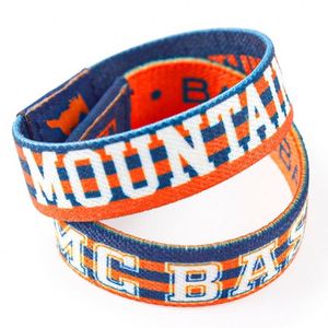 Bracelet publicitaire événementiel en tissu tissé de haute qualité pour poignet, bracelets élastiques personnalisés imprimés en couleur - Product Image 3