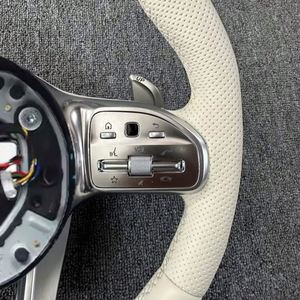 Housse de <span class=keywords><strong>volant</strong></span> compatible avec <span class=keywords><strong>Mercedes</strong></span> Benz Is 550 SL Class C 300 GLK 350 SE Alcantara Cuir Sport - Product Image 3
