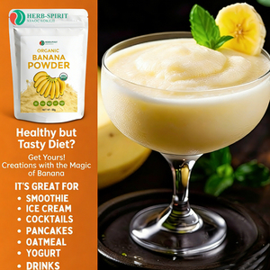 Polvere di Banana Biologica di Alta Qualità 50g, Polvere Pura di Succo di Banana Biologica, Polvere Aromatizzata alla Banana - Product Image 2