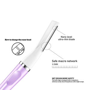 Vente flash - Rasoirs faciaux de haute qualité à lames remplaçables, outil de dermaplaning, tondeuse à sourcils, rasoir à sourcils - Product Image 3