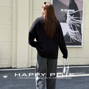 Luna Sky Suéter con cuello en V para mujer, talla grande, color negro, fibra acrílica, top de punto con capucha N9332 - Product Image 2