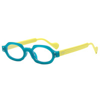 2025 classes femmes hommes bleu lumière bloquant lunettes petit polygone mode vert léopard Patchwork cadre lunettes pour décoratif