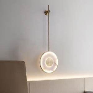 Modern Chinese Style Minimalist <b>Wall</b> <b>Lamp</b> Designer's Creative Living Room Background Long Marble New Model Room Bedside <b>Wall</b> - Product Image 1