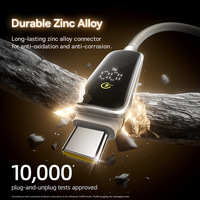 Câble USB C Baseus PD 100W pour iPhone 16 15 Câble de type C pour écran numérique pour Macbook iPad Câble de charge rapide pour Samsung Xiaomi
