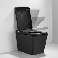 WC intelligent K20 personnalisé, design tendance, en céramique noire mate, à poser au sol, avec réservoir intégré