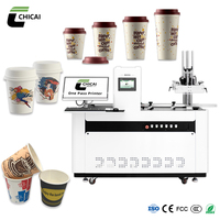 Chicai 2025 Automatic New Single Pass Side Inkjet Printer Cmyk 4 Colors Dye Ink for Disposable Paper Cup Printing