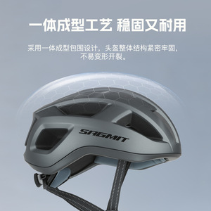Casco de ciclismo Sagmit con visera, casco de seguridad moldeado de una pieza ajustable para bicicleta de montaña y carretera, unisex, 56-62cm - Product Image 4
