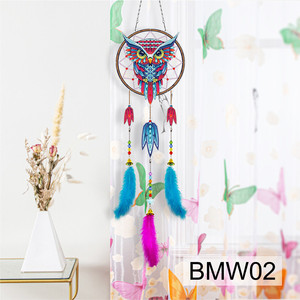 Peinture Diamant 5D DIY, Mosaïque Murale, Thèmes Fleurs & Animaux, <span class=keywords><strong>Attrape</strong></span>-rêves, Art Diamant Peint, Décoration Maison, Personnalisation Usine - Product Image 6