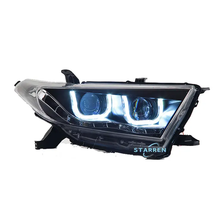 2012 To 2014 Year With Drl Daytime Runn Head Front Lamp Led Headlights For Toyota Highlander Kluger U Type Angel Eye