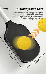 Racchetta da Pickleball in Fibra di Carbonio T700 Opaca con Design Zodiacale Acquario, Forte Effetto Rotazione, Nucleo a Nido d'Ape in PP da 16mm, Logo Personalizzato, Basso MOQ - Product Image 3