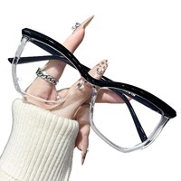 LG88 Montures de lunettes œil-de-chat style punk européen et américain, tendance Instagram, monture complète, unisexe, mode, vente en gros