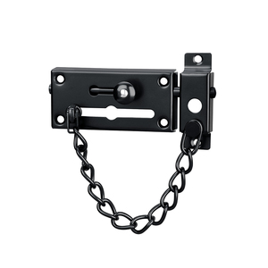 Cerradura de Seguridad para Puerta con Cadena, Instalación sin Taladro, Herrajes de Acero Inoxidable en Dorado, Plateado y Negro - Product Image 1