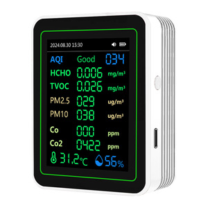 Air Quality Monitor 12 In 1 Formaldehyde Co2 Pm2.5 Tvoc Sensor With Lcd Display For Indoor Air Detection - Product Image 1