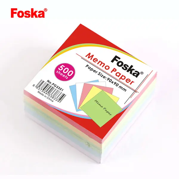 500 Sheets Colorful Sticky Memo Pad Block