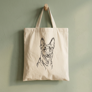 Bolsa de Mano de Lona de Algodón con Bordado Personalizado de Pastor Alemán, Reutilizable, Ecológica, Regalo Personalizado para Amantes de los Perros - Product Image 2