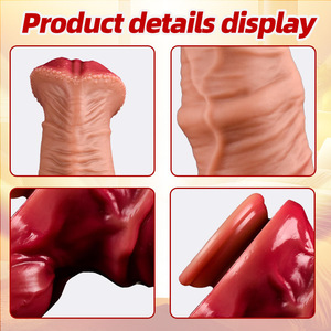 Pene de animal con forma especial, caballo, masturbador masculino y femenino extra grande, juguete sexual con tapón Anal - Product Image 4