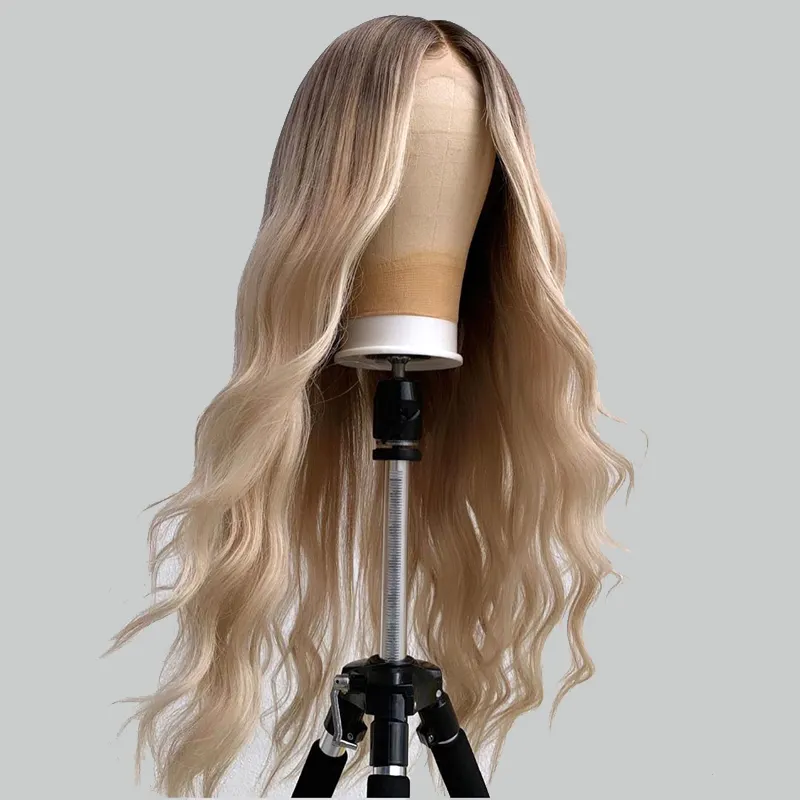 12A Lace Wig for Black Women Body Wave Wigs Brazilian Virgin Hair Human Hair Highlight #6/blonde Human Hair Wigs