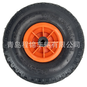 ยางลมเฉิงจิน 3.00-4 ขอบสีส้ม สำหรับรถเข็นล้อเดียว - Product Image 4