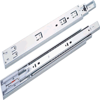 Glissière de tiroir télescopique moderne à extension complète de 45 mm avec roulement à billes et ouverture par poussée pour cuisine et salle de bain