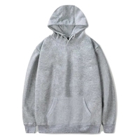 Sweat-shirt décontracté personnalisé avec logo en relief, poche kangourou, uni, en coton de haute qualité, unisexe