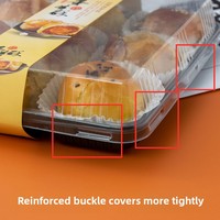 Boîte d'emballage carrée en PET de qualité alimentaire pour pâtisseries au jaune d'œuf, plateau de 9 pièces pour gâteaux de neige, pains fourrés, gâteaux de lune à la peau glacée, gâteaux de riz verts et puffs