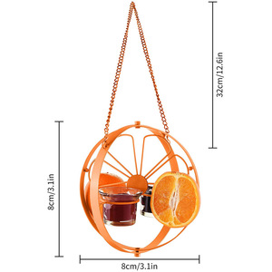 Extérieur Jardin Porche Arbres Porte-Fruits Suspendus Oranges Conteneur Métal Oriole Mangeoires À Oiseaux - Product Image 4