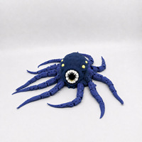 Modèle de collection articulé de pieuvre abyssale imprimée en 3D, créature marine profonde