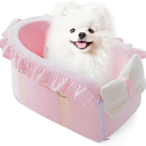 Siège auto personnalisé pour chien/animal de compagnie avec crochets de sécurité sur la console centrale et laisse de sécurité améliorée. - Product Image 1