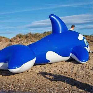 Juego Inflable Flotante de Ballena Azul Gigante para Piscina, Ideal para Campamentos, Playas y Uso Comercial, Material de PVC, Diseño Personalizado - Product Image 3