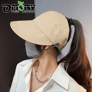 OMORY Gorra de Béisbol con Abertura para Cola de Caballo, Sombrero para Adelgazar el Rostro, Protección Solar - Product Image 4