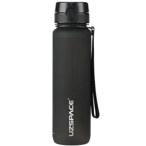 Botol Air Olahraga Kebugaran Motivasi, Botol Air dengan Spidol Waktu Bebas BPA, Atasan Flip Tahan Bocor Plastik untuk Gym Luar Ruangan Kantor