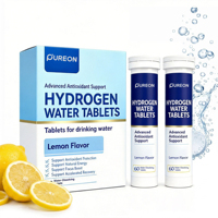 Comprimés d'eau moléculaire à l'hydrogène saveur citron Pureon OEM, 12ppm, complément pour la santé cérébrale, la cognition et l'énergie