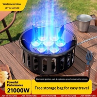 Réchaud à cartouche de type split, cuisinière d'extérieur portable, flamme puissante à sept étoiles, coupe-vent, anti-explosion, en alliage d'aluminium, pour 5 personnes et plus