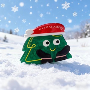 Ảo Giáng Sinh Theo Chủ Đề Dễ Thương Và Vui tươi Giáng Sinh Vớ Hình Dạng Cá Mập Clip PVC Móng Vuốt Tóc - Product Image 3