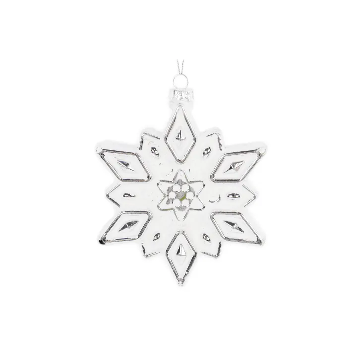 High Quality Plastic Snowflake Christmas Tree Hanging Ornament Wedding Party Decorative Glowing Pendant Accessories