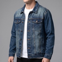 Veste en jean vintage délavée pour homme, style rétro, type camionneur, haute qualité, vente en gros, personnalisation B2B