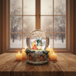 Palla di neve su misura del globo dell'<span class=keywords><strong>acqua</strong></span> presepe per la decorazione di natale - Product Image 1