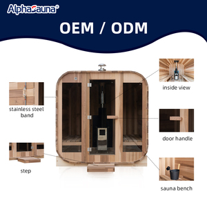 Cabina de sauna de vapor de ozono al aire libre moderna para venta de villas cuarto de ducha de vapor al aire libre - Product Image 2