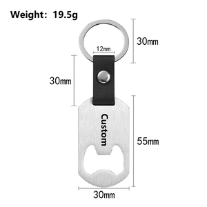 Nouveau Style Fête Des Pères Cadeau En Acier Inoxydable En Cuir Gravé Ouvre-Bouteille <span class=keywords><strong>Porte</strong></span>-clés - Product Image 2