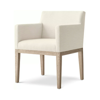 Chaise d'appoint moderne cinq étoiles avec structure en chêne, pieds coniques, revêtement en tissu, chaise de salle à manger en bois pour villa, appartement, mobilier de salle à manger