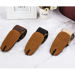 Cheap price wholesale Adjustable Guitar Accessory soft woven leather strap parts for guitar bass ukulele