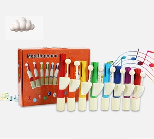 Xylophone en métal et bois arc-en-ciel de haute qualité à 8 notes, instrument de percussion Orff pour enfants, jouet musical éducatif pour enfant - Product Image 4