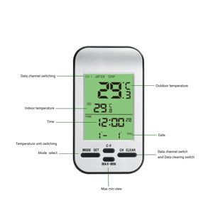 Thermomètre d'eau sans fil à énergie solaire en ABS, transmission RF 433M, portée 100m, personnalisation ODM, conversion <span class=keywords><strong>Fahrenheit</strong></span>/Celsius - Product Image 5