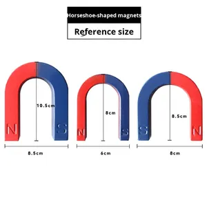 Grand <span class=keywords><strong>N</strong></span> S pôle permanent fort AlNiCo anneau coupe soudage éducatif ferrite enseignement en forme de U fer à cheval aimant matériaux - Product Image 5