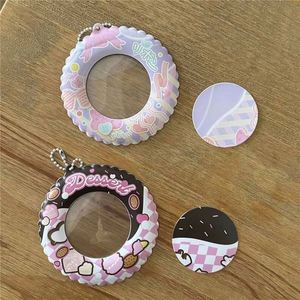Hot Sale Japanese Chiikawa Storage Set Bag Pendant Kpop Round Badge Protective Case Display Holder with Keychain - Product Image 5