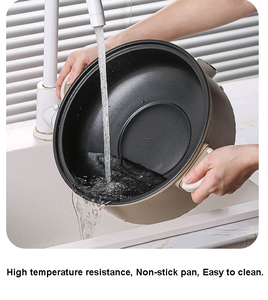 Sartén Eléctrica Multifuncional de 3L 4.6L, Sartén Antiadherente, <span class=keywords><strong>Olla</strong></span> Eléctrica, <span class=keywords><strong>Olla</strong></span> Caliente con Tapa de Vidrio y Vaporera para Cocina - Product Image 5