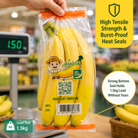 Nouvel Arrivage Vente Directe Sac Plat en CPP Emballé Individuellement Portable Réduit les Dommages pour l'Emballage Premium des Bananes
