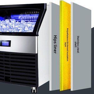 Commercial Stainless Steel Automatic <b>Ice</b> <b>Maker</b>: 80-130kg Large-Capacity Cube Machine Commercial <b>Ice</b> Block Making Machine - Product Image 2